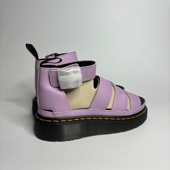 Dr. Martens Women Dr. Martens Clarissa II Quad Pisa Leather Strap Sandals in Lilac